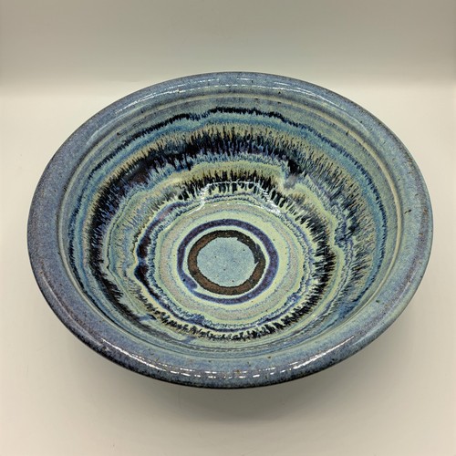 #230132 Bowl Blue Swirl 11x4 $28 at Hunter Wolff Gallery